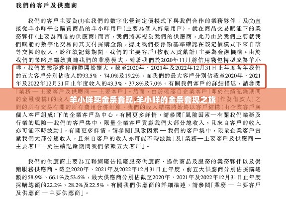 羊小咩买金条套现,羊小咩的金条套现之旅