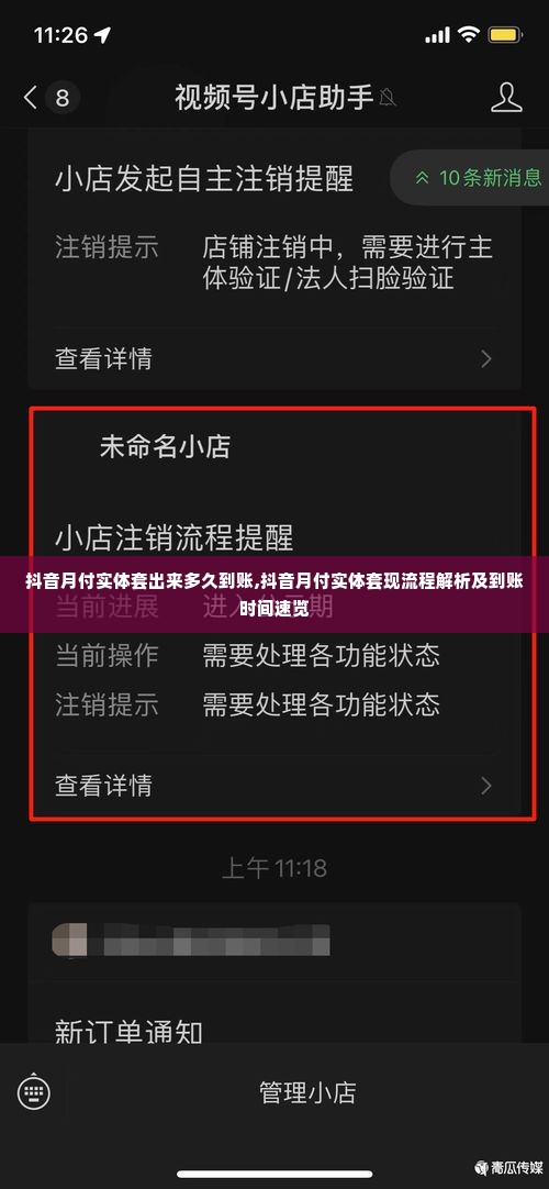 抖音月付实体套出来多久到账,抖音月付实体套现流程解析及到账时间速览