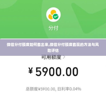 微信分付额度如何套出来,微信分付额度套现的方法与风险评估