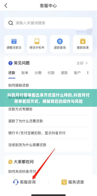抖音月付简单套出来方式是什么样的,抖音月付简单套现方式，揭秘背后的操作与风险