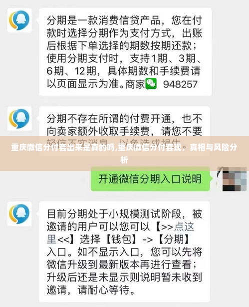 重庆微信分付套出来是真的吗,重庆微信分付套现，真相与风险分析