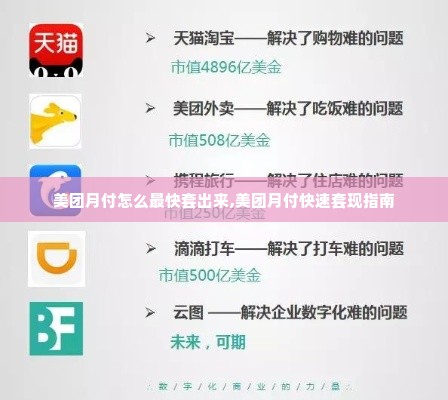 美团月付怎么最快套出来,美团月付快速套现指南