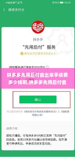 拼多多先用后付套出来手续费多少钱啊,拼多多先用后付套现手续费的计算与分析
