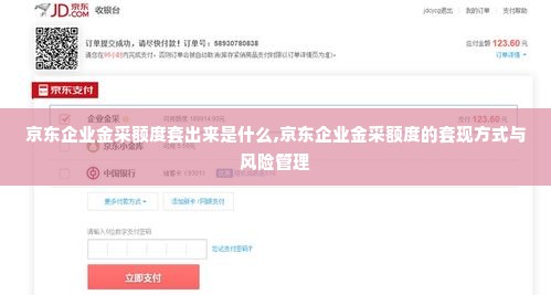 京东企业金采额度套出来是什么,京东企业金采额度的套现方式与风险管理