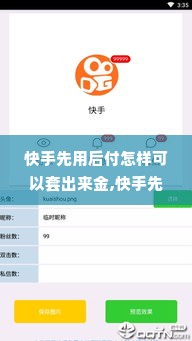 快手先用后付怎样可以套出来金,快手先用后付的秘密武器，如何轻松套现金