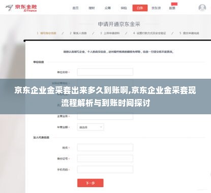 京东企业金采套出来多久到账啊,京东企业金采套现流程解析与到账时间探讨