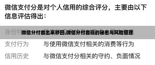 微信分付套出来秒回,微信分付套现的秘密与风险管理