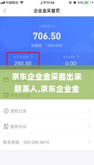京东企业金采套出来联系人,京东企业金采套出来联系人，打造高效采购流程与卓越客户体验