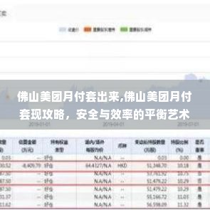 佛山美团月付套出来,佛山美团月付套现攻略，安全与效率的平衡艺术