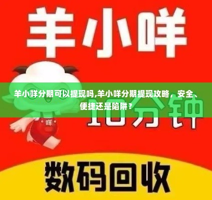 羊小咩分期可以提现吗,羊小咩分期提现攻略，安全、便捷还是陷阱？