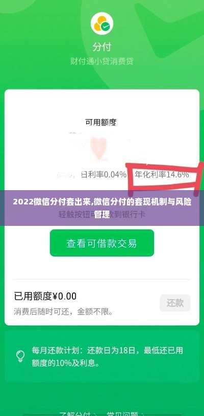 2022微信分付套出来,微信分付的套现机制与风险管理