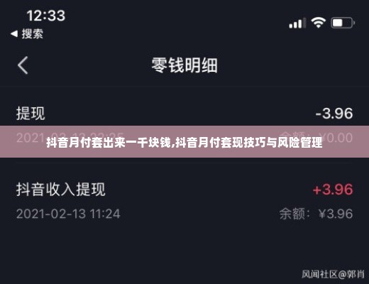 抖音月付套出来一千块钱,抖音月付套现技巧与风险管理