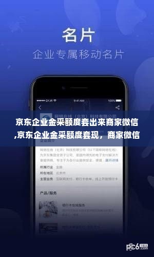 京东企业金采额度套出来商家微信,京东企业金采额度套现，商家微信的隐秘交易