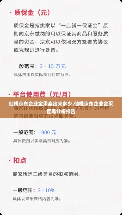 仙桃京东企业金采套出来多少,仙桃京东企业金采套现分析报告