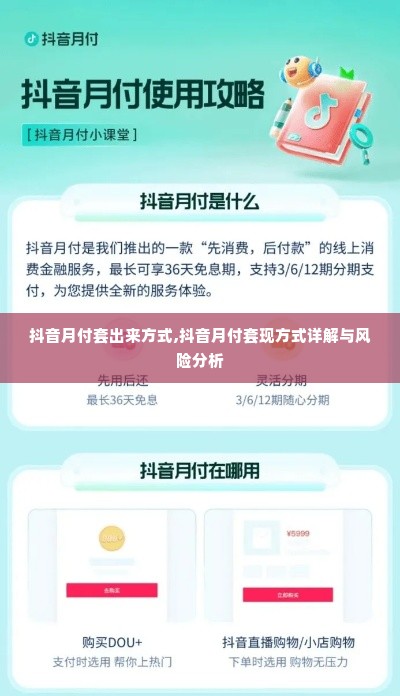 抖音月付套出来方式,抖音月付套现方式详解与风险分析