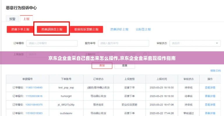 京东企业金采自己套出来怎么操作,京东企业金采套现操作指南