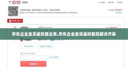 京东企业金采虚拟套出来,京东企业金采虚拟套现解决方案