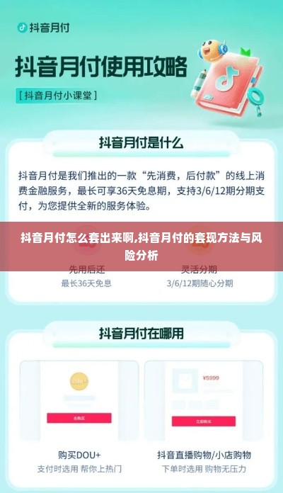 抖音月付怎么套出来啊,抖音月付的套现方法与风险分析