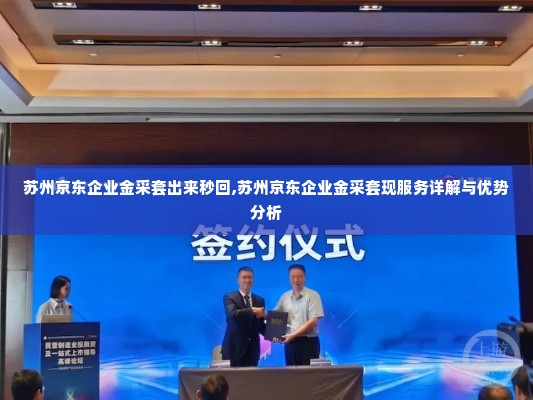 苏州京东企业金采套出来秒回,苏州京东企业金采套现服务详解与优势分析