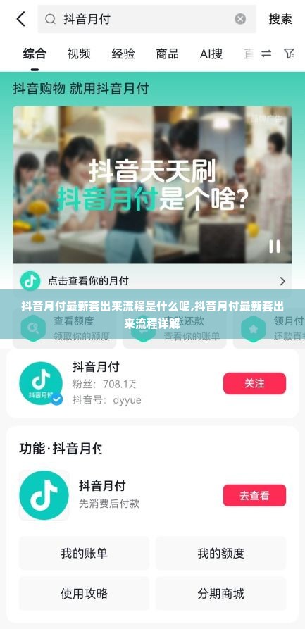 抖音月付最新套出来流程是什么呢,抖音月付最新套出来流程详解