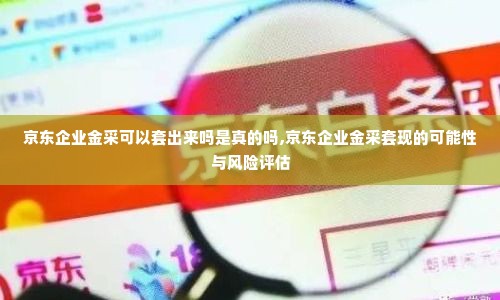 京东企业金采可以套出来吗是真的吗,京东企业金采套现的可能性与风险评估