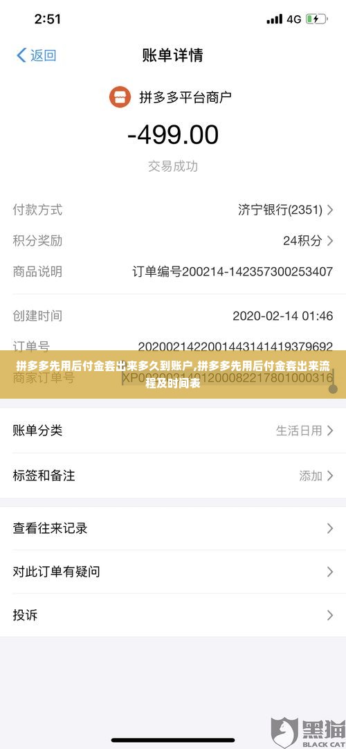 拼多多先用后付金套出来多久到账户,拼多多先用后付金套出来流程及时间表