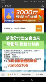 微信分付怎么套出来秒到账,微信分付的套现技巧与风险管理
