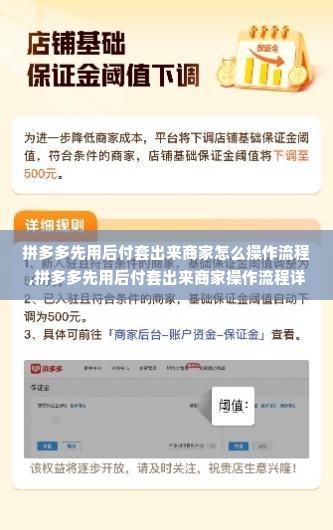 拼多多先用后付套出来商家怎么操作流程,拼多多先用后付套出来商家操作流程详解