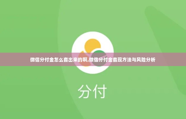微信分付金怎么套出来的啊,微信分付金套现方法与风险分析