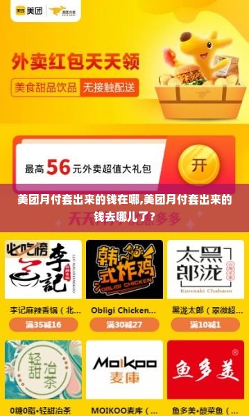 美团月付套出来的钱在哪,美团月付套出来的钱去哪儿了？