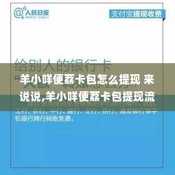 羊小咩便荔卡包怎么提现 来说说,羊小咩便荔卡包提现流程详解