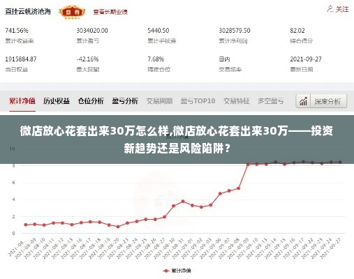 微店放心花套出来30万怎么样,微店放心花套出来30万——投资新趋势还是风险陷阱？