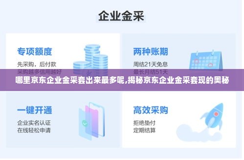 哪里京东企业金采套出来最多呢,揭秘京东企业金采套现的奥秘