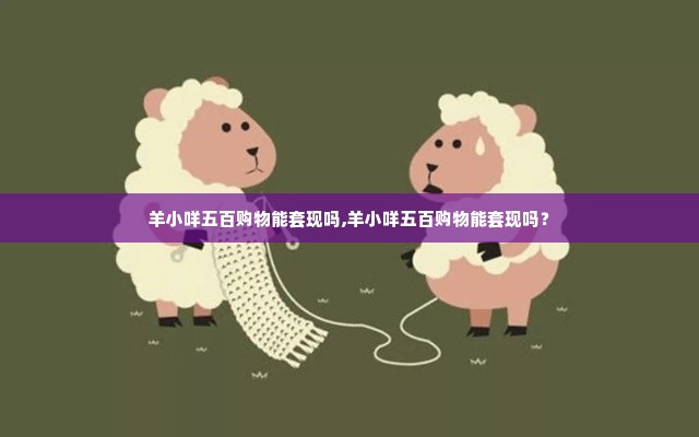 羊小咩五百购物能套现吗,羊小咩五百购物能套现吗？
