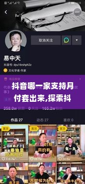 抖音哪一家支持月付套出来,探索抖音月付套现的奥秘与风险