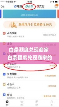 白条额度兑现商家 白条额度兑现商家的探索之旅，机遇与挑战并存