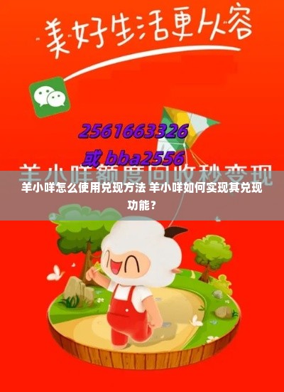 羊小咩怎么使用兑现方法 羊小咩如何实现其兑现功能？