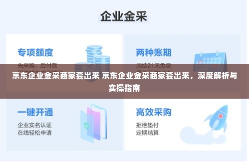 京东企业金采商家套出来 京东企业金采商家套出来，深度解析与实操指南