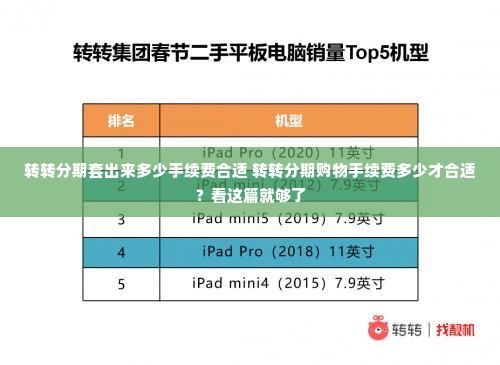 转转分期套出来多少手续费合适 转转分期购物手续费多少才合适？看这篇就够了