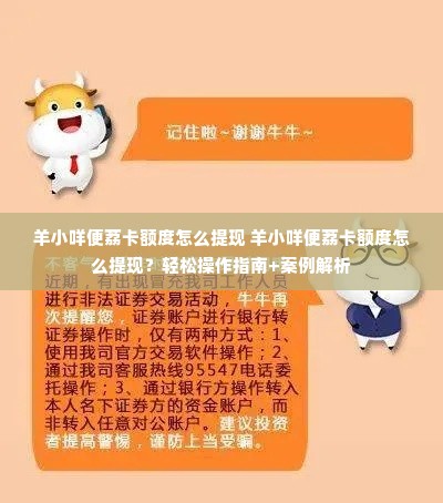 羊小咩便荔卡额度怎么提现 羊小咩便荔卡额度怎么提现？轻松操作指南+案例解析