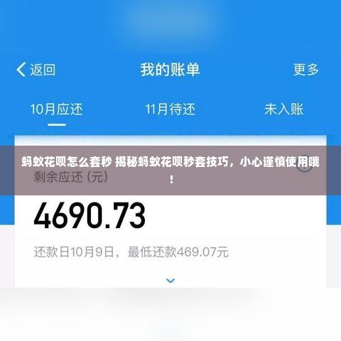 蚂蚁花呗怎么套秒 揭秘蚂蚁花呗秒套技巧，小心谨慎使用哦！