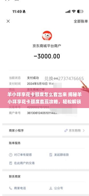 羊小咩享花卡额度怎么套出来 揭秘羊小咩享花卡额度套现攻略，轻松解锁你的消费潜力！