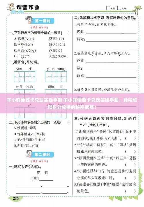 羊小咩便荔卡兑现实操手册 羊小咩便荔卡兑现实操手册，轻松解锁积分兑换的秘密武器！
