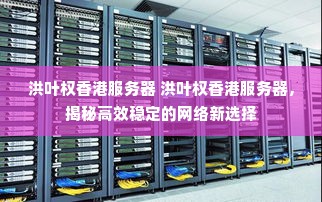 洪叶权香港服务器 洪叶权香港服务器，揭秘高效稳定的网络新选择