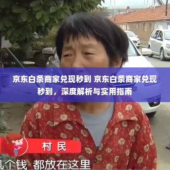 京东白条商家兑现秒到 京东白条商家兑现秒到，深度解析与实用指南