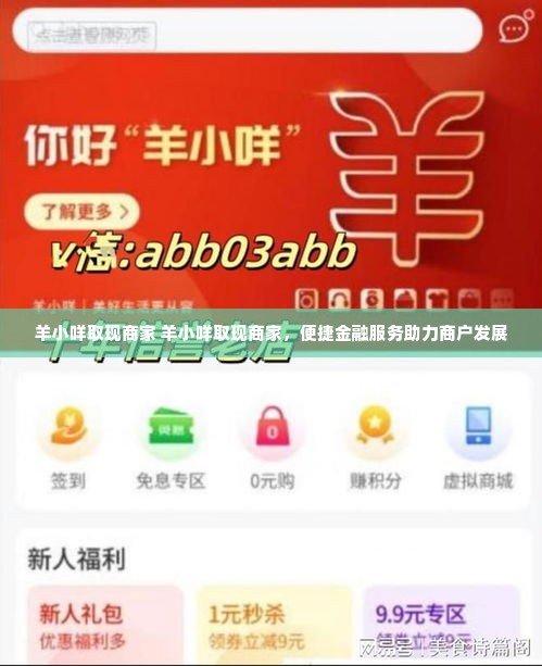 羊小咩取现商家 羊小咩取现商家，便捷金融服务助力商户发展