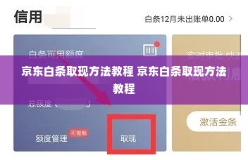 京东白条取现方法教程 京东白条取现方法教程