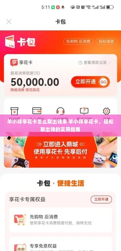 羊小咩享花卡怎么取出钱来 羊小咩享花卡，轻松取出钱的实用指南