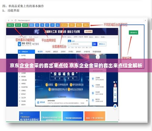 京东企业金采的套出来点位 京东企业金采的套出来点位全解析