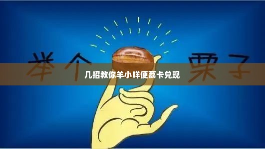 几招教你羊小咩便荔卡兑现 几招教你羊小咩便荔卡兑现
